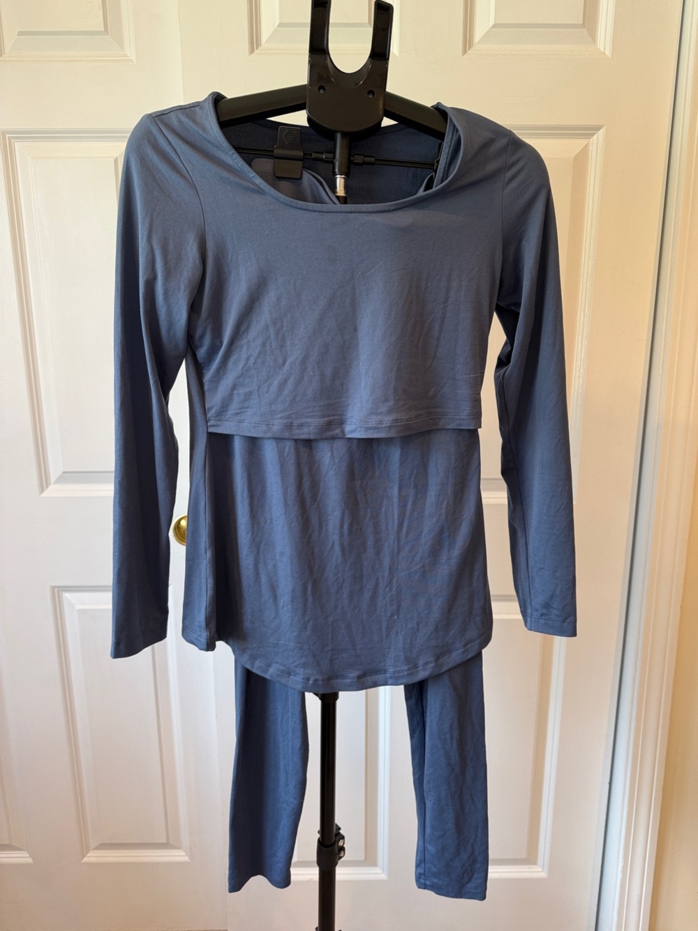 Maternity & nursing High-Waist Women’s set- Slate Blue